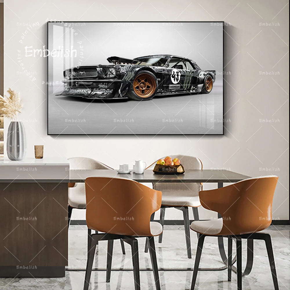 

Embelish Cool Black Car Modern Home Decor Pictures For Living Room Fashion Wall Posters HD Spray On Canvas Oil Painting Artworks