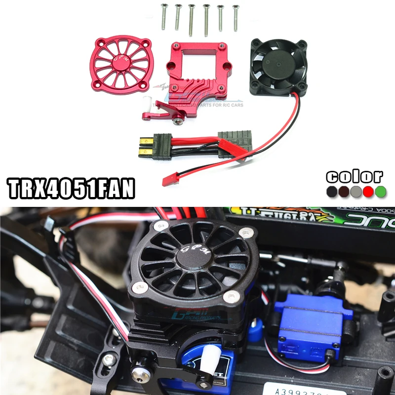

GPM 1/10 TRX4 TRX-4 82056-4 обновленные аксессуары Алюминиевый сплав с охлаждающим вентилятором удобный переключатель ESC для TRAXXAS