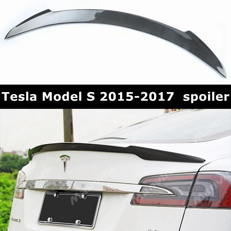 Задний спойлер из углеродного волокна для Tesla Model S Sendan 4 Door 2014 2015 2016|Спойлеры и