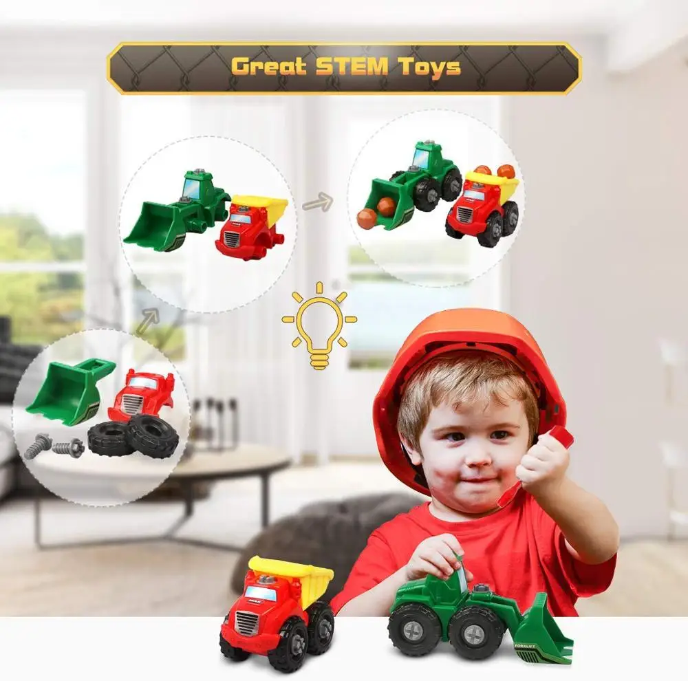 Разобрать строительные Грузовики Набор 56 шт ролевые инструменты игрушки набор в