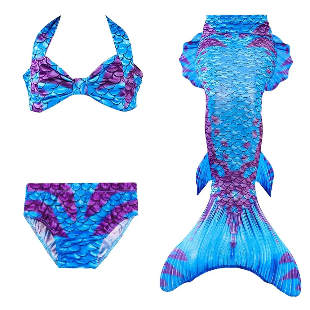 

Swimming Dress Beachwear Swimmable Bikini Set Bathing Suit Children Mermaid Tails Swimming Suit Girls Costume Cosplay Swimwear