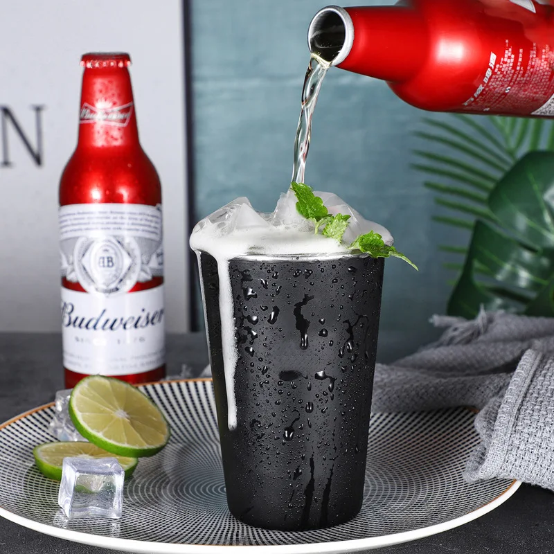 Кофейные кружки из нержавеющей стали чашки для пива молока чая цвета розового