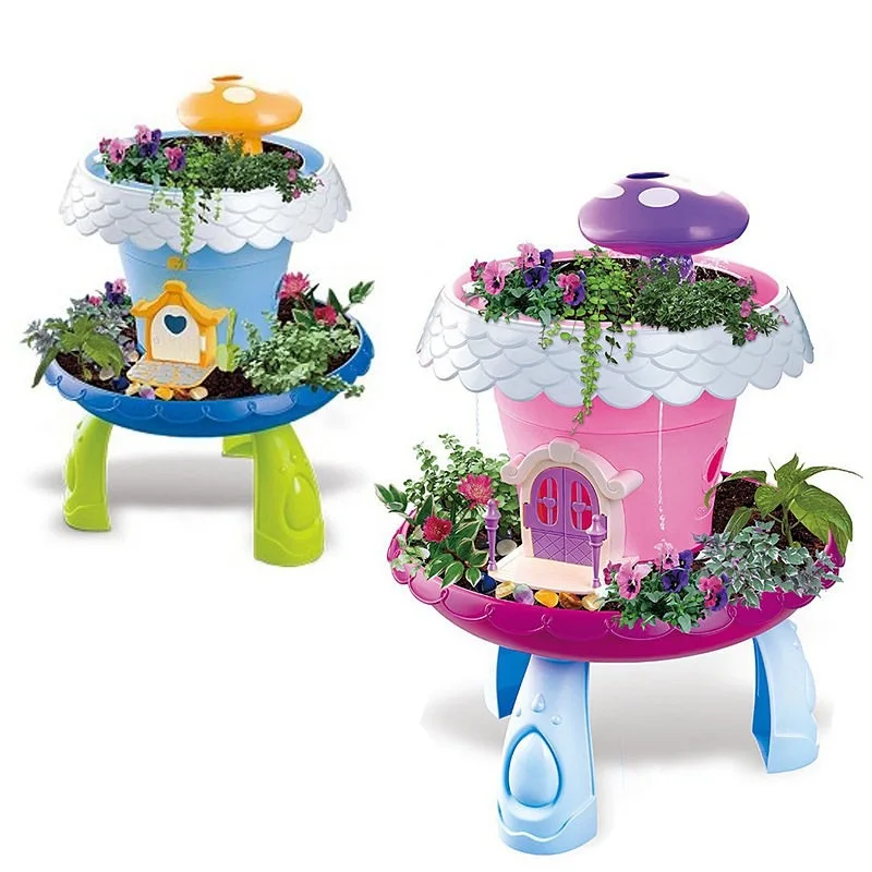 

DIY Boy and Girl Flower Toy Magic Spray Garden Planting Set for Children Play House