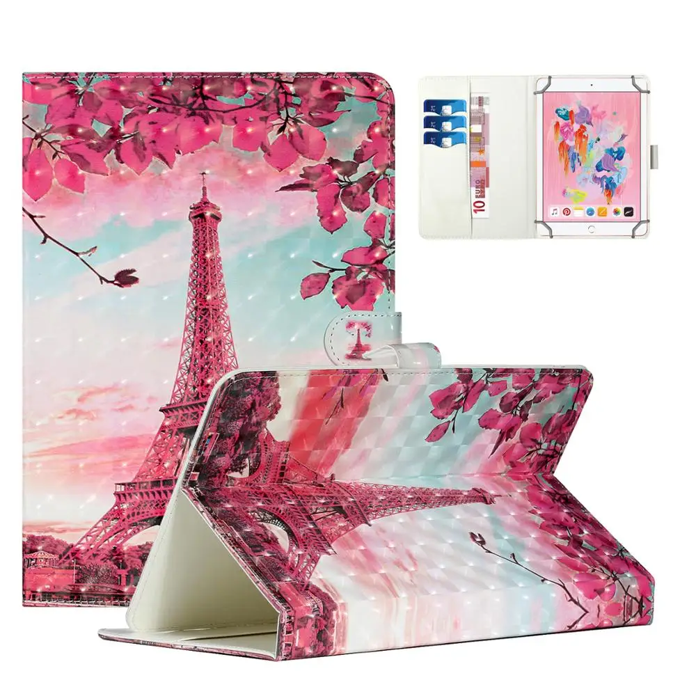 

Умный чехол HYYGEDeal для планшета для девочек, гнездо для карт, Магнитный кожаный чехол для Samsung, Apple, huawei pad, ipad, 7 дюймов, 8 дюймов, 10 дюймов