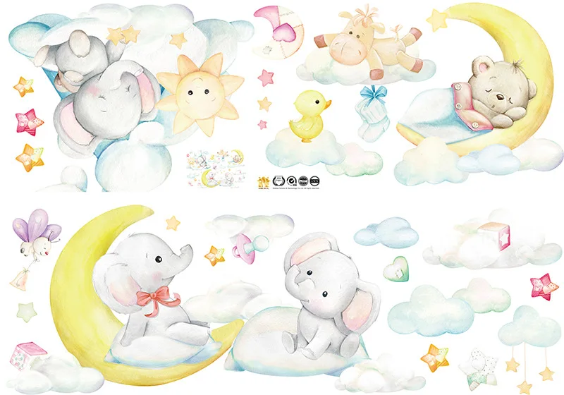 

Cartoon Wall Stickers Home Decor Children's Study Bedroom Decor Wardrobe Stickers Nursery Decorative Door Paste Mural