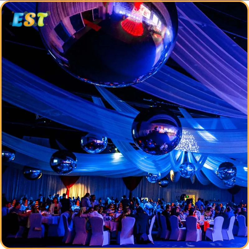Популярное украшение гигантский надувной зеркальный шар 0 3 мм из ПВХ на заказ