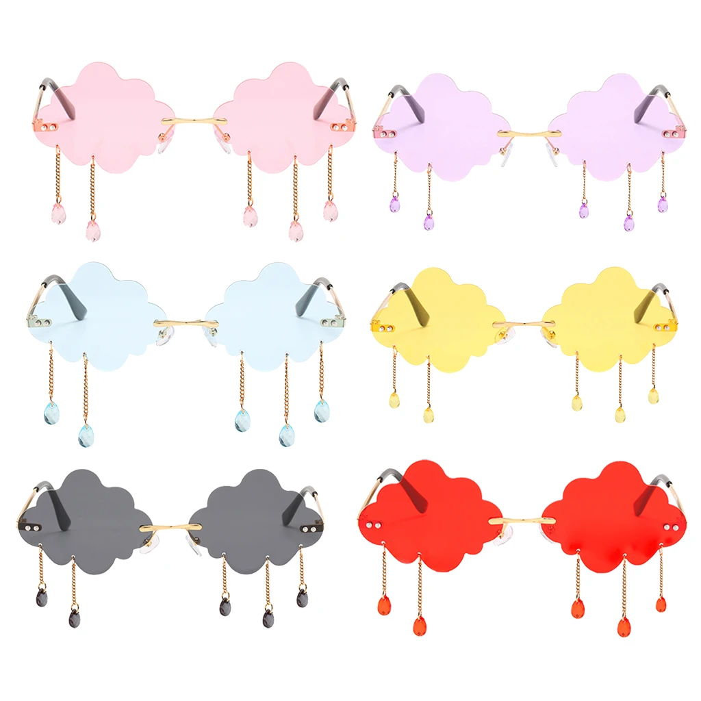 Модные солнцезащитные очки без оправы для женщин в стиле стимпанк темные с