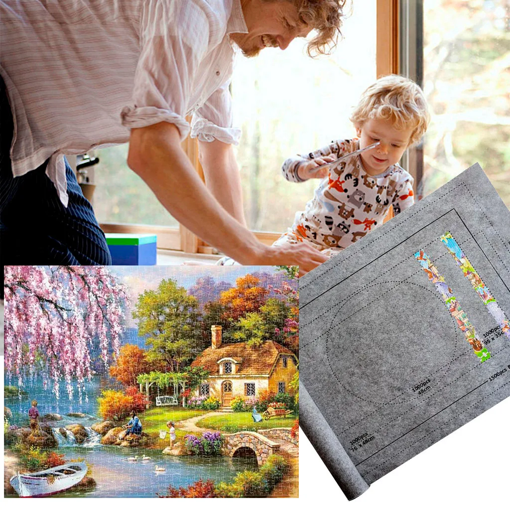 Коврик для хранения в рулоне головоломки до 2000 штук со шнурком сумка