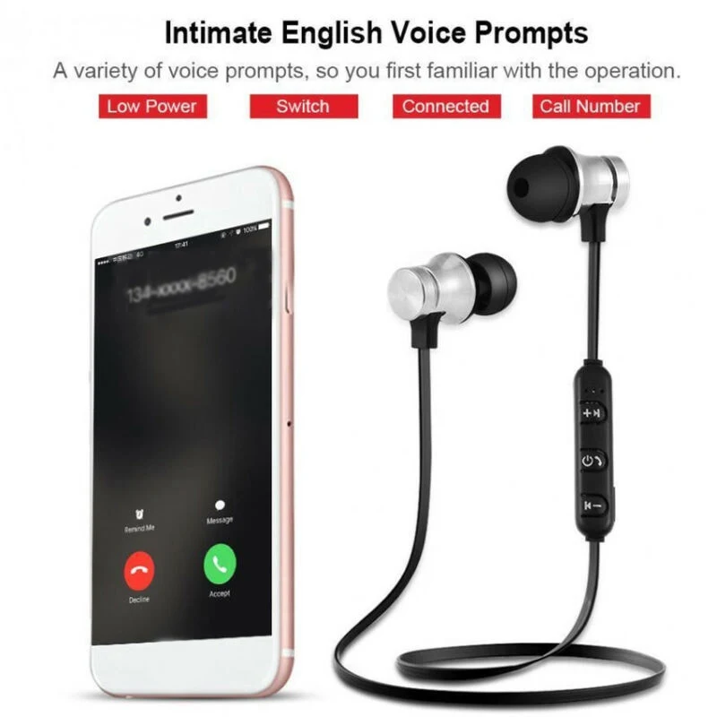 XT11 Wireless Bluetooth 4.2 Stereo Earphone Portable Sports Earbud Magnetic Headset Volume Adjustment In-Ear New | Электроника