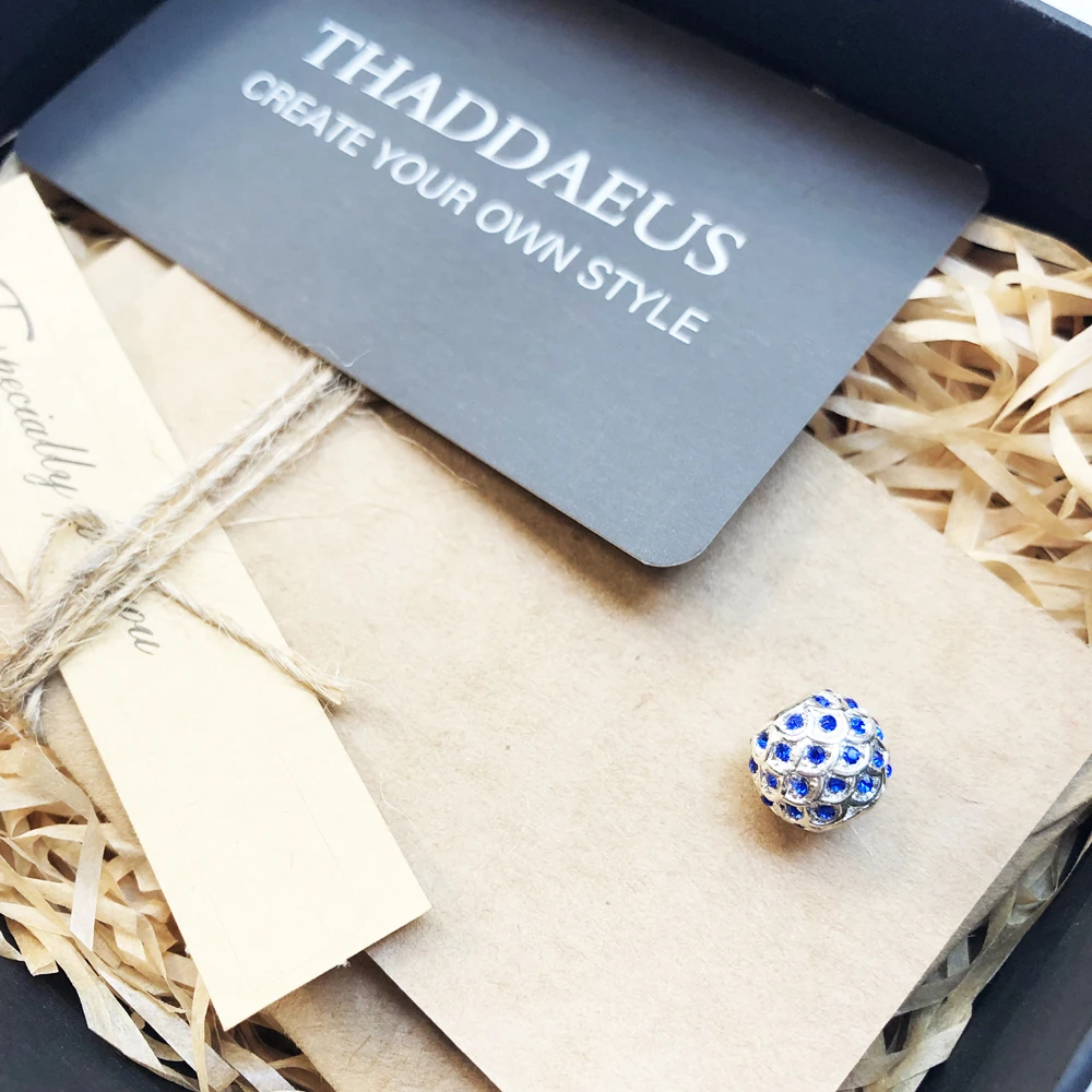 Beads Blue Fish Silver &amp Rhinestone Fits Bracelet Europe Jewelry Thanksgiving Gift For Women Men | Украшения и аксессуары