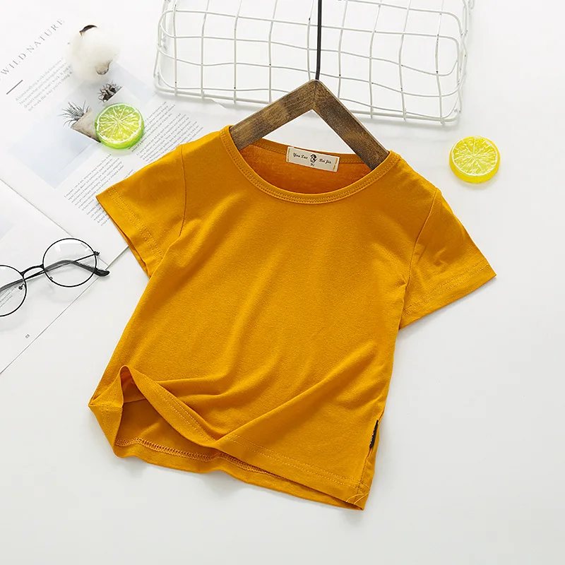 

Matching Family Outfits Mother & Kids Summer Short Sleeve Solid T-shirt Mother And Daughter Clothes Women Cotton Top Tee