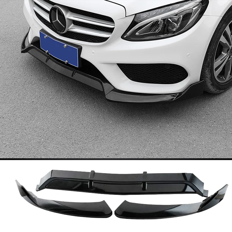 

New Universal Car Front Bumper Splitter Lip Body Kit Spoiler Diffuser For Benz w205 2015-2019 Front Bumper Diffuser Spoiler Lip