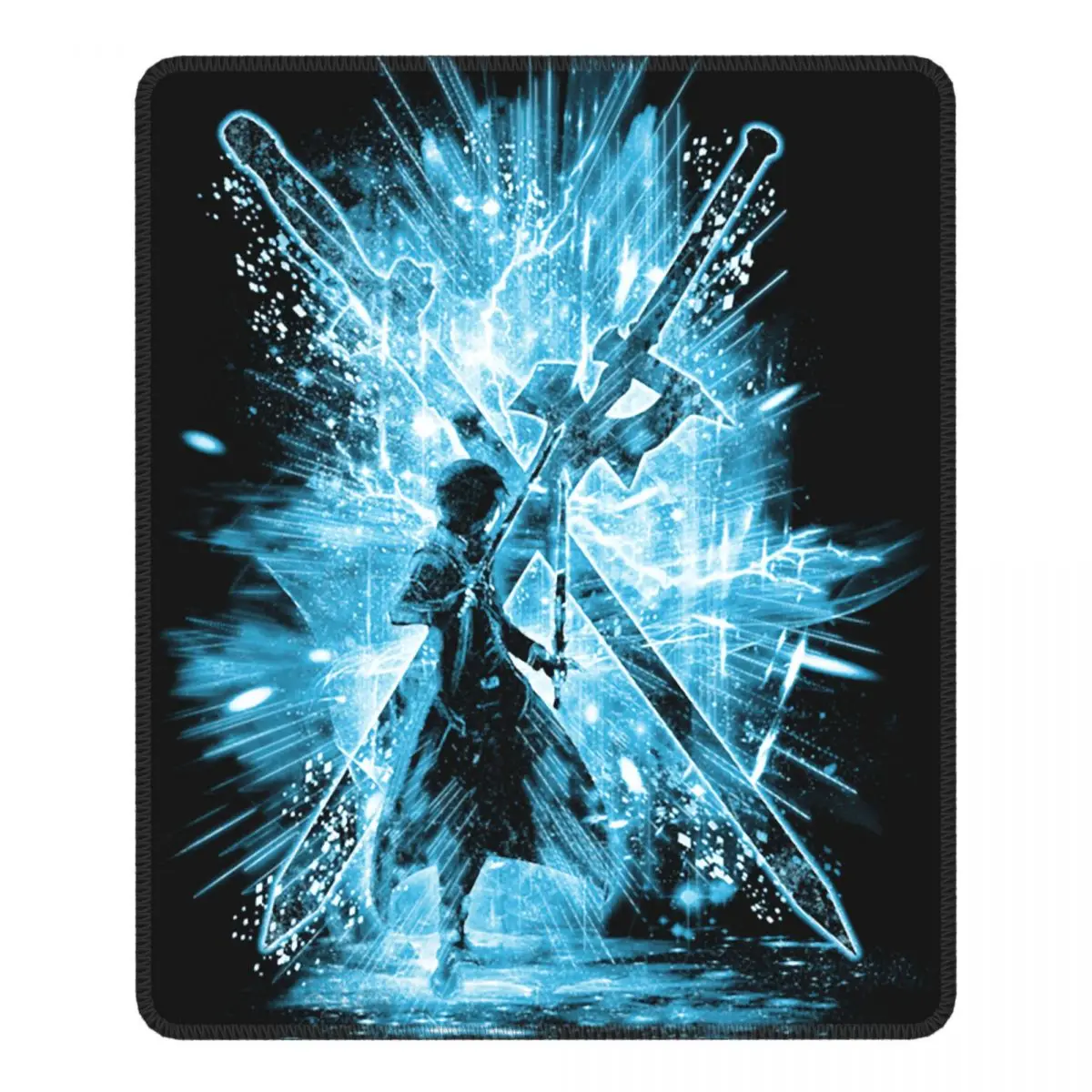 

Sword Art Online Swords Storm Funny Mouse Pad Non-Slip Desk Mat Pads Natural Rubber Office Home Deco Mat