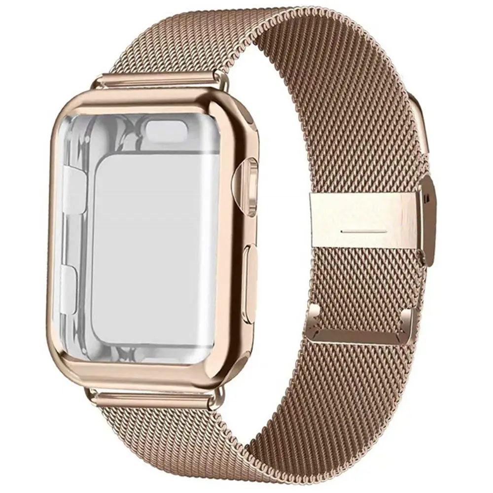 casestrap for apple watch band 44mm 40mm 42mm 38mm smartwatch belt magnetic milanese loop bracelet iwatch series 6 5 4 3 se free global shipping