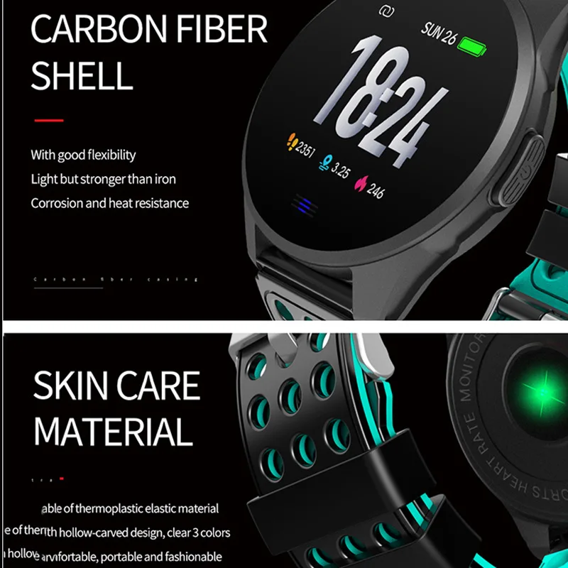 

Men's Smart Watch 1.3INCH TFT Portable Monitor Body Health Exercise Pedometer Automatic Heart Rate Watch CK20