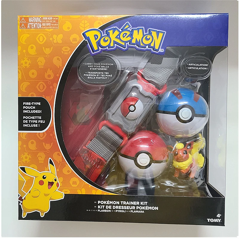 TOMY Pokemon Pokeball ремень покебол Pikachu Карманный Монстр деформационная модель игрушка