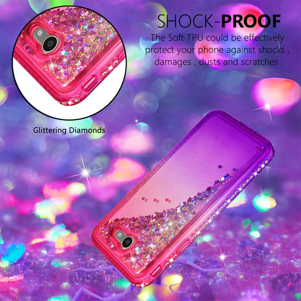 Чехол для Samsung Galaxy J7 Perx Wide 2 Halo Bling Glitter противоударный чехол J727 SM-J727T1 милый бампер с