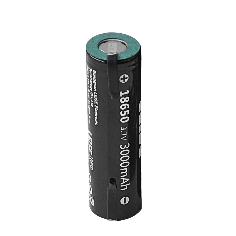 Новая Leise 18650 3000mah 3,7 V Плоская верхняя литий-ионная литиевая Оригинальная Аккумуляторная батарея с сварочным никелевым листом для банка питания