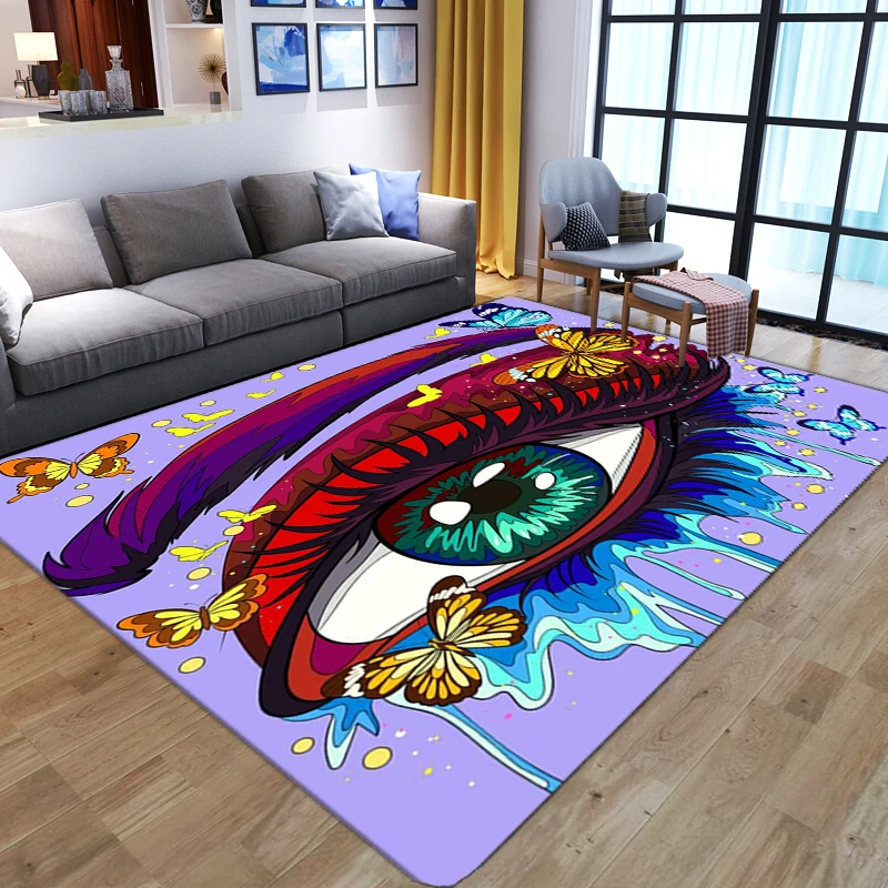 

The latest large Nordic style carpet printed with 3D geometric pattern living room bedroom carpet