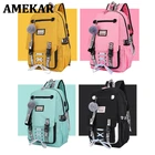 Вместительные школьные ранцы для девочек-подростков, рюкзак с защитой от кражи и Usb-разъемом, женская сумка для учебников, удобная молодежная сумка для старших классов и колледжа