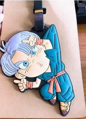 5 Dragon ball мультфильм ПВХ брелок Вегета Сон Гоку модные мягкие резиновые багажные бирки посадочный талон сумка бирки подвесные мешки с орнаментом - Цвет: 5