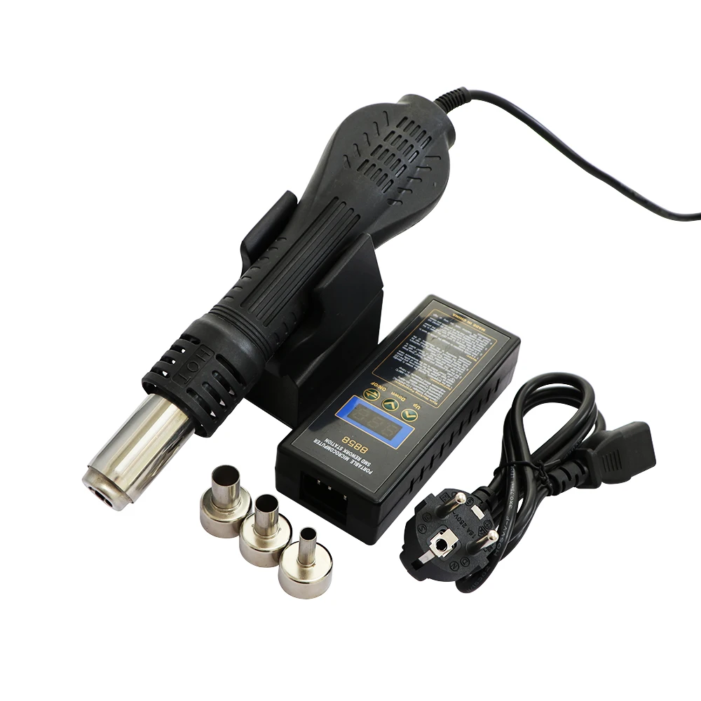 8858 Heat Gun Digital Display Micro Rework Soldering Station Hot Air For Welding Repair Tool 700W Hair Dryer | Инструменты