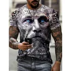 Футболка с коротким рукавом и круглым вырезом, с 3D-принтом