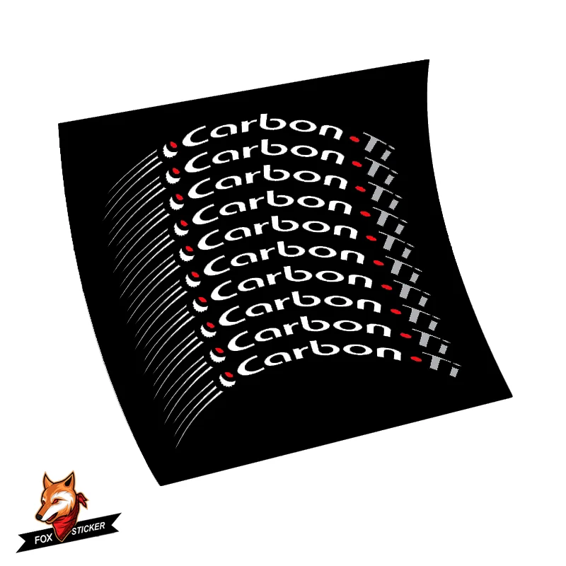 

MTB Bicycle Carbon Wheels Rim Sticker 24/30/38/40/50/55/60/80/88mm Mountain Bike Wheels Decal for Carbon-Ti