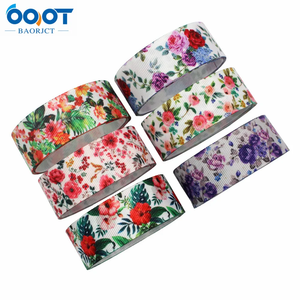 L-20716-675 1"(25mm) 10yards Flower Series Cartoon Grosgrain Ribbons,Bow Cap Accessories Party Gift Wrap DIY Handmade Materials images - 6