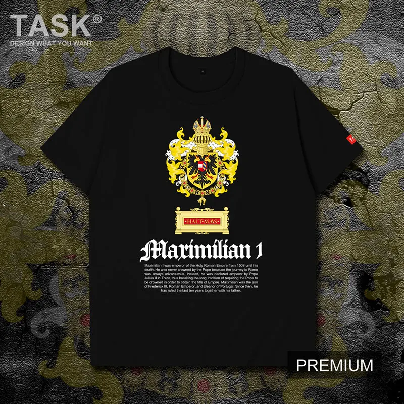 

Holy Roman Empire Maximilian I Badge Printed T-Shirt Summer Cotton O-Neck Short Sleeve Men's T Shirt New S-3XL
