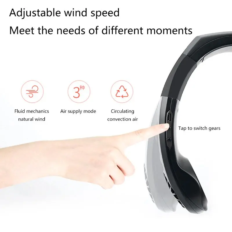 Prezzo Micro USB 2 In 1 Di Raffreddamento Di Aria Portatile Attaccatura Del Collo Mini Ventilatore Elettrico Condizionatore D'aria Indoor Outdoor Sports Ventole Di Alta Qualità