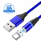 Магнитный телефонный кабель Cbale типа C для Xiaomi POCO M4 M3 M2 F3 F2 Pro X3 Redmi Note 11 10 9 8 Pro, кабель для быстрой зарядки