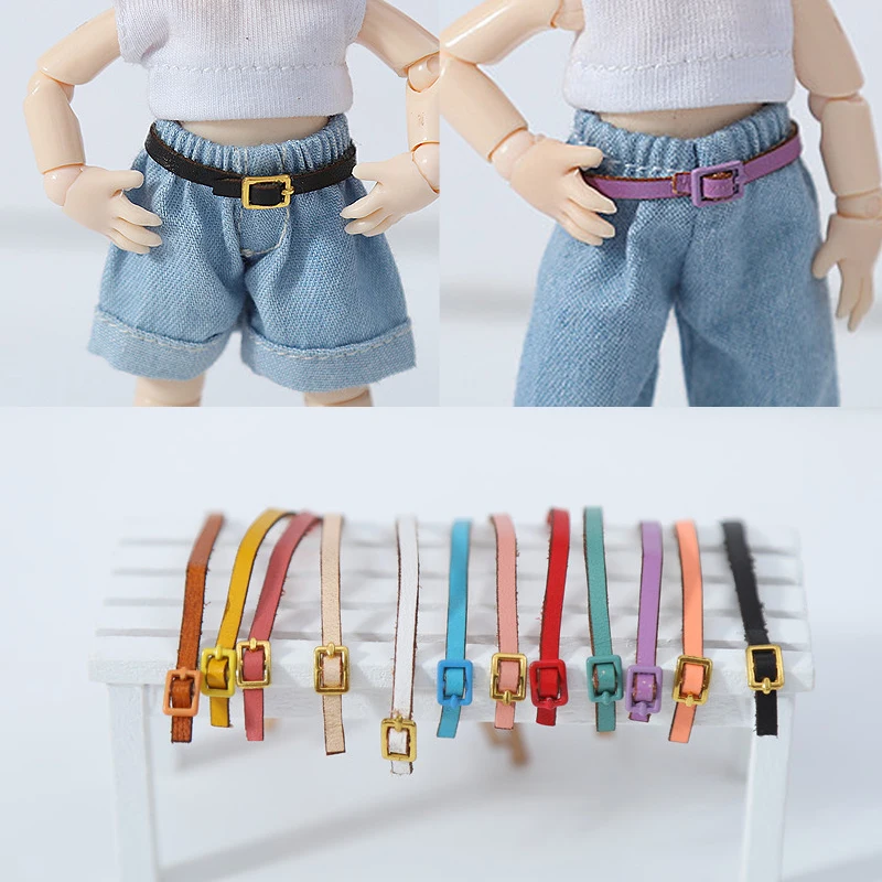 

Ob11 Doll Cowhide Belt denim shorts pants for Obitsu11, GSC, Body9, YMY, DDF, 1/12bjd Doll Accessories
