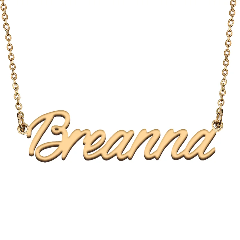 

Breanna Custom Name Necklace Customized Pendant Choker Personalized Jewelry Gift for Women Girls Friend Christmas Present