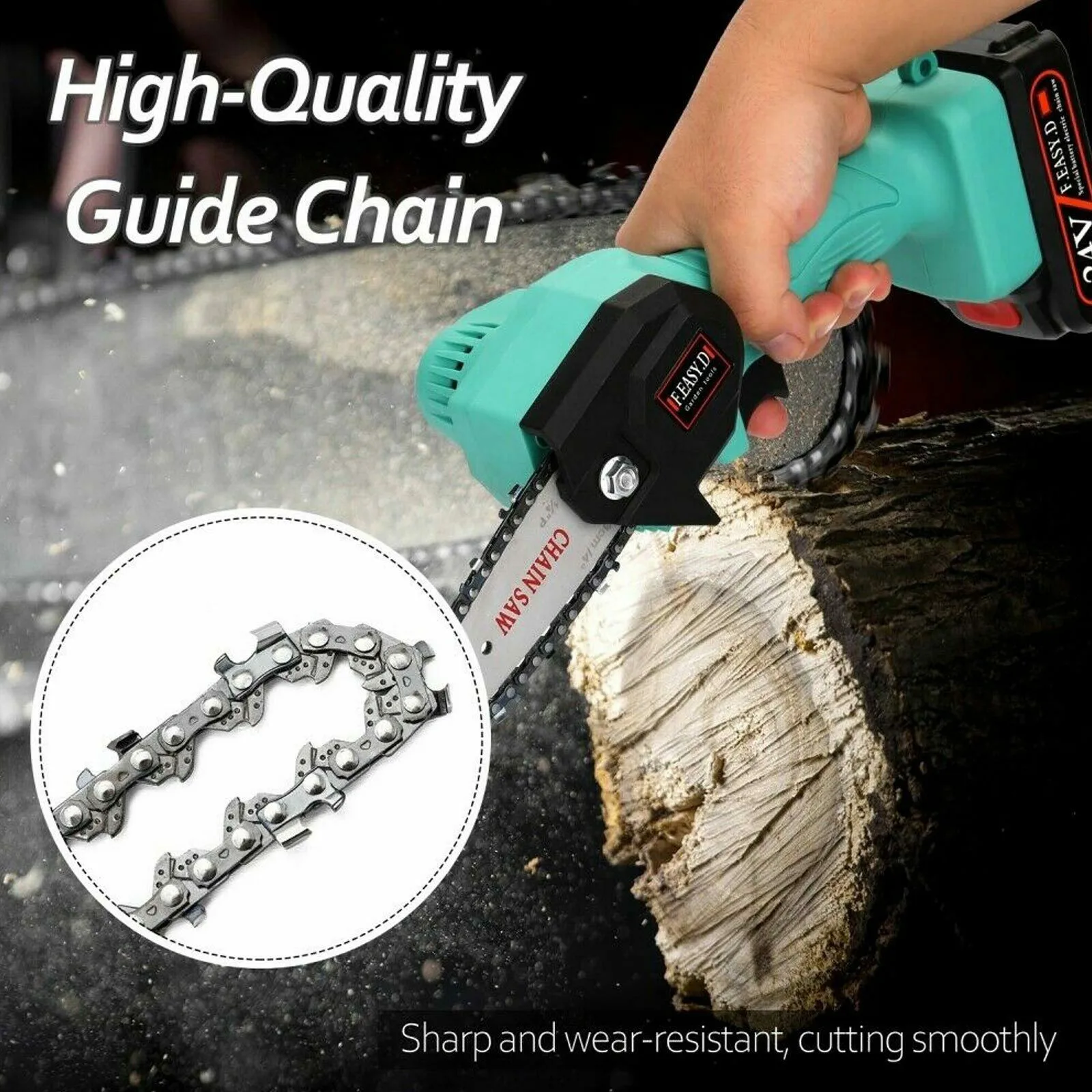 

4/6/8 Inch Chainsaw Guide Bar Saw Chain Set For Electric Chain Saw Wood Cutting Woodworking Tools Accessories