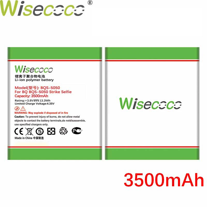 

Аккумулятор WISECOCO для BQS-5050 BQ BQS 3500 Strike, 5050 мАч