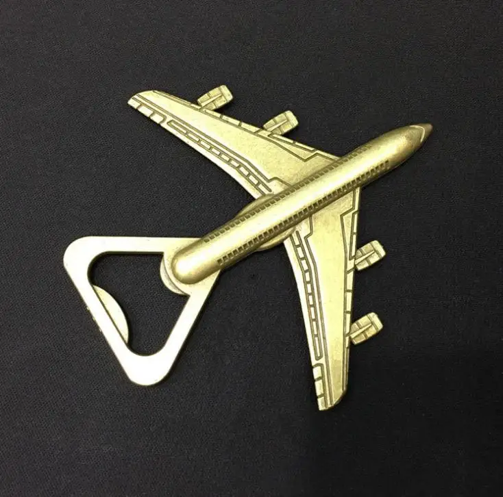 

100pcs/lot Airplane Bottle Opener Antique Plane Shape Beer Opener Wedding Gift Party Favors Kitchen Airplane Openers Wholesale