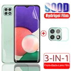 Гидрогелевая пленка sansung galaxi a22, для samsung galaxy galaxi a22, задняя защитная пленка для переднего и заднего экрана, не стекло