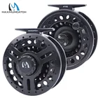Пластиковая рыболовная катушка Maximumcatch 78WT для ловли нахлыстом, система дискового тормоза, правая или левая рука, черного цвета