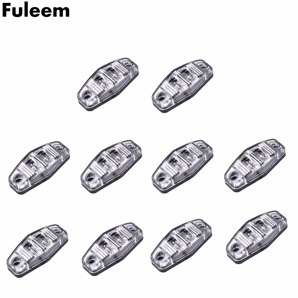 Fuleem 10 шт. 2," дюймовый светодиодный белый грузовик с прицепом для поверхностного монтажа просвет Боковой габаритный фонарь светильник лампы 12v 24v Водонепроницаемый