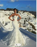 new sweetheart lace appliques wedding dresses 2022 sweep train black girls plus size bridal gowns