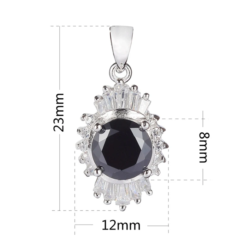 Eulonvan vintage 925 sterling silver christmas pendant for women Jewelry &amp Accessories dropshipping Black Cubic Zirconia S-3716 |