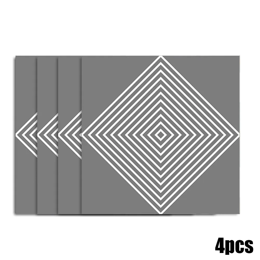 

4Pcs 30*30cm 1.8mm PVC Floor Sticker Adhesive Self Waterproof And Non-slip Suitable For Vinyl Flooring Home Decor