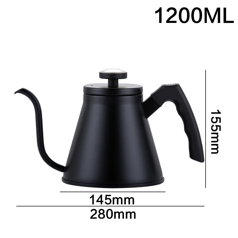 

Stainless Steel Coffee Drip Kettle 1.2L Coffee Pot Gooseneck Spout Kettle Tea tools With Thermometer Suitable induction cooker