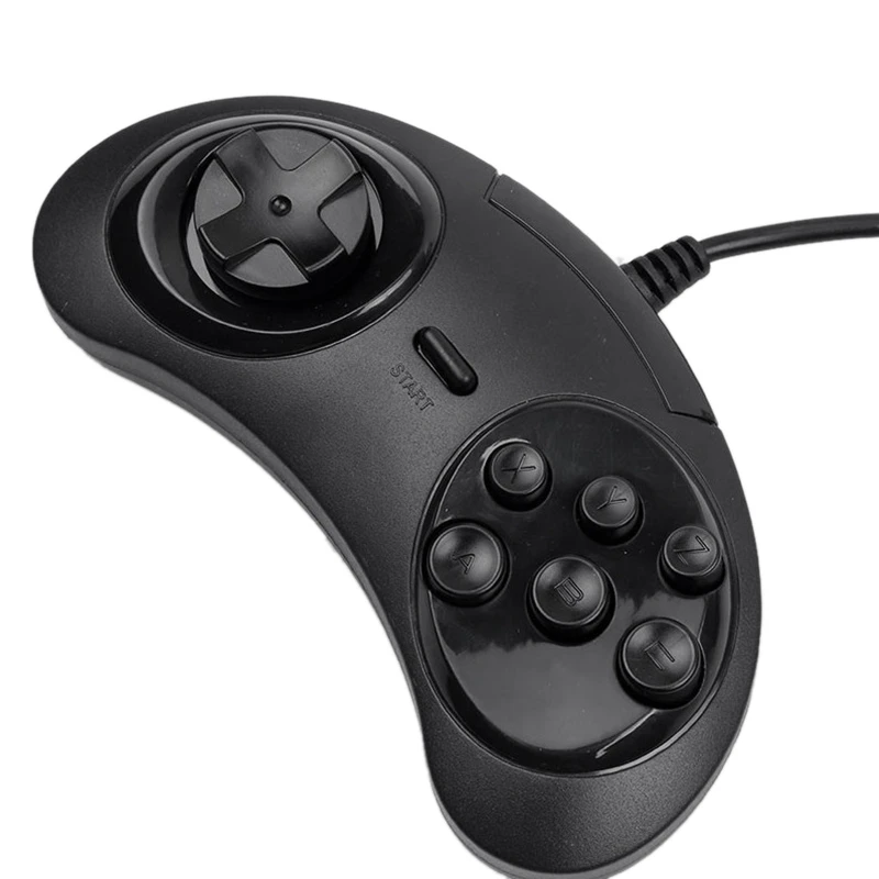 USB геймпад игровой контроллер 6 кнопок для SEGA джойстик держатель ПК MAC Mega Drive |