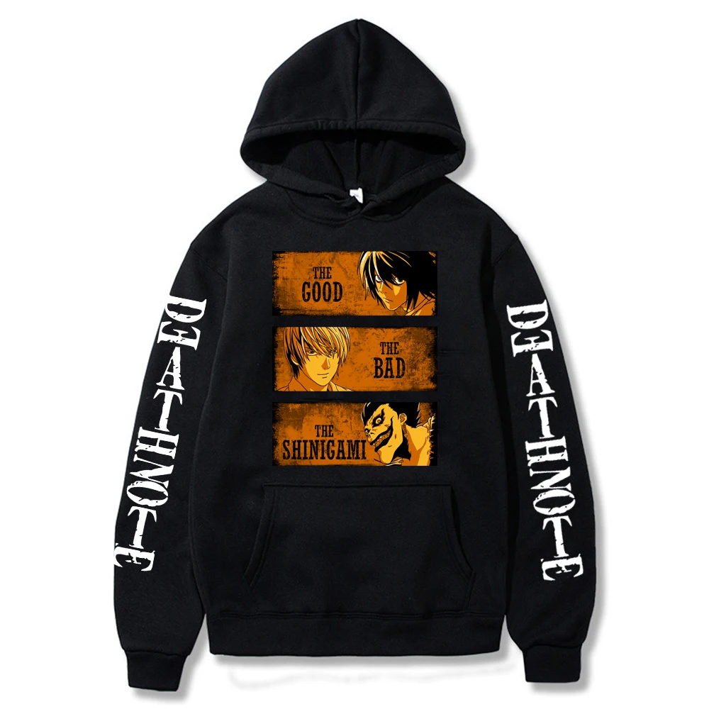 Аниме Death Note L Lawliet Light Yagami Ryuk толстовки винтажные одежда в уличном стиле с принтом