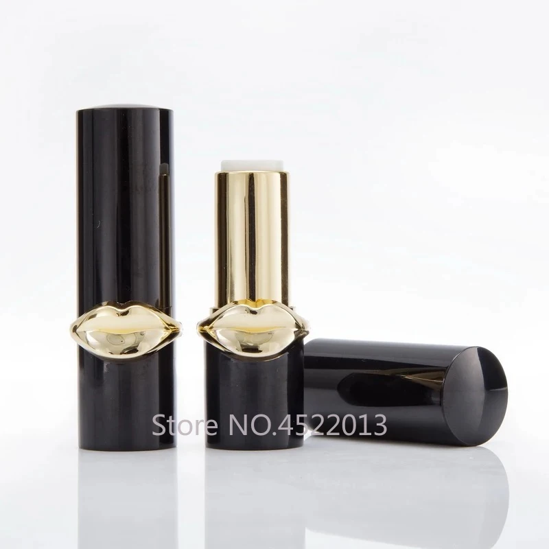 

10/30/50pcs Mouth Round Black Gold Empty Lipstick Tube 12.1mm Lip Balm Container Lipstick Shell Makeup Packaging Cosmetics