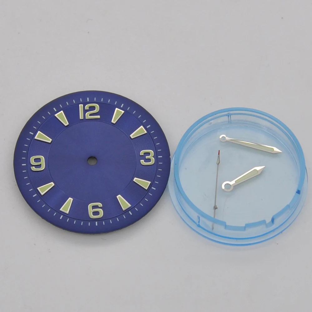 Детали часов 33 5 мм синий циферблат часы светящиеся циферблаты лицо Fit Miyota 8205/8215/821A