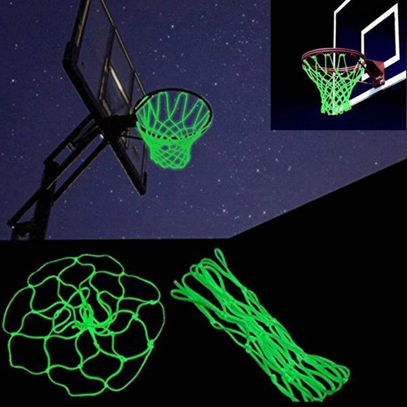 

New Sale Nightlight Basketball Net Luminous Outdoor Portable Sun Powered Nylon Basketball Net