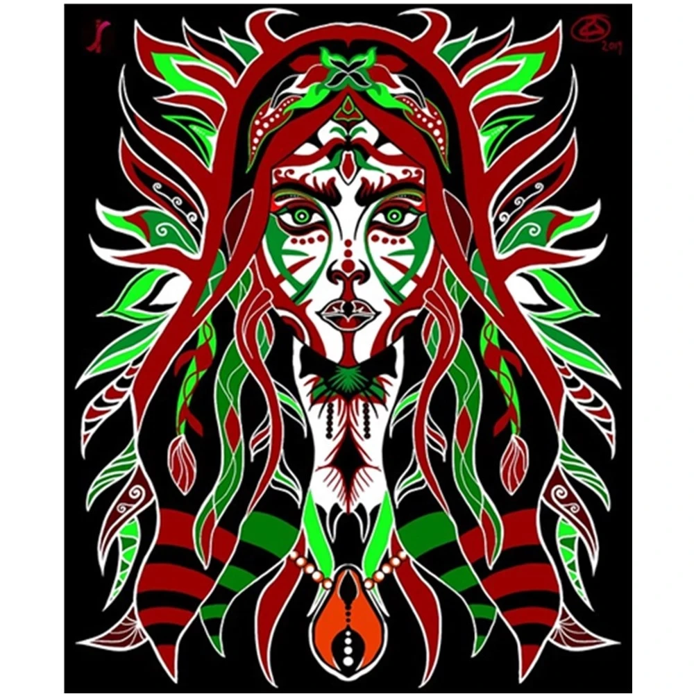 

5D DIY diamond painting full circle diamond "face" colorful cross stitch mosaic home wall decoration gift